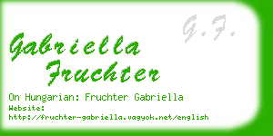 gabriella fruchter business card
